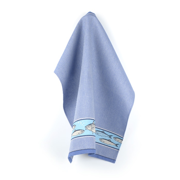 tea towel vis royal blue